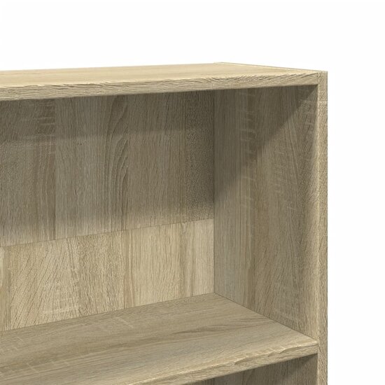 Boekenkast 80x24x143 cm bewerkt hout sonoma eikenkleurig