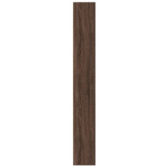 Boekenkast 60x24x176 cm bewerkt hout bruin eikenkleurig