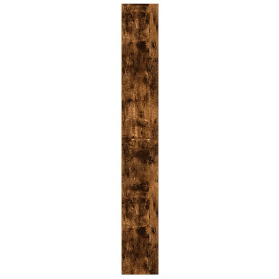 Boekenkast 60x24x176 cm bewerkt hout gerookt eikenkleurig