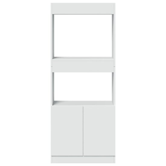 Hoge kast 63x33x140 cm bewerkt hout wit