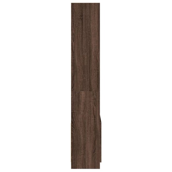 Hoge kast 63x33x180 cm bewerkt hout bruin eikenkleurig