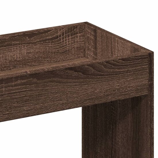 Hoge kast 63x33x180 cm bewerkt hout bruin eikenkleurig