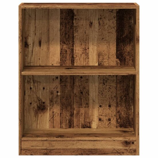 Boekenkast 60x24x76 cm bewerkt hout oud houtkleurig