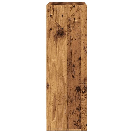 Boekenkast 60x24x76 cm bewerkt hout oud houtkleurig