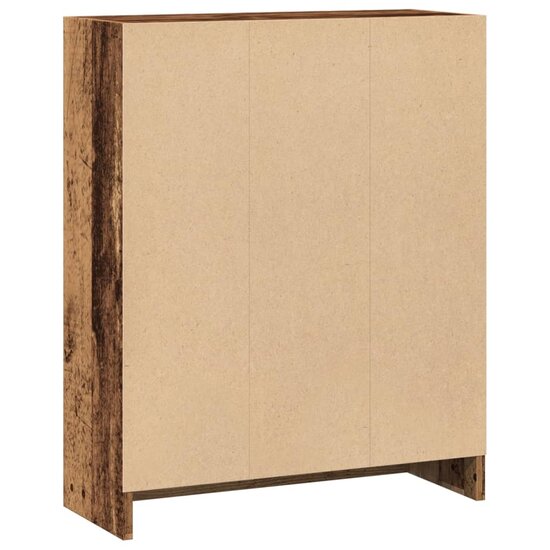 Boekenkast 60x24x76 cm bewerkt hout oud houtkleurig