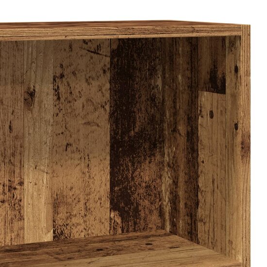 Boekenkast 60x24x76 cm bewerkt hout oud houtkleurig