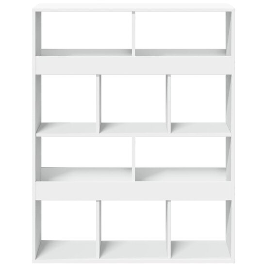 Boekenkast 100x33x125,5 cm bewerkt hout wit