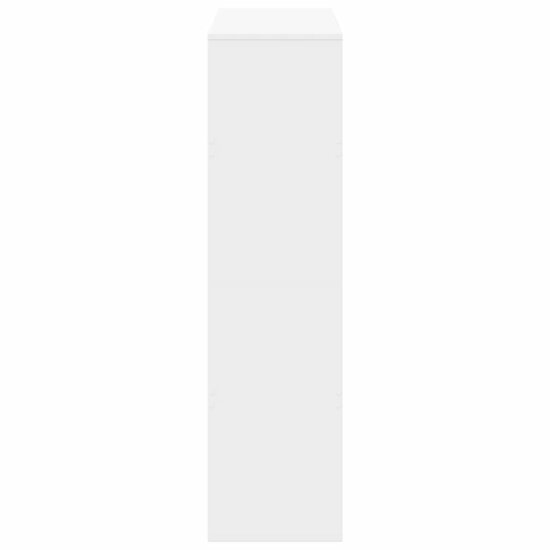 Boekenkast 100x33x125,5 cm bewerkt hout wit