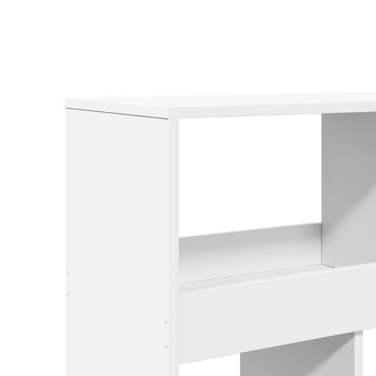 Boekenkast 100x33x125,5 cm bewerkt hout wit