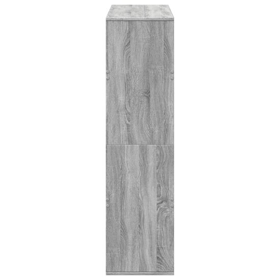 Boekenkast 100x33x125,5 cm bewerkt hout grijs sonoma eikenkleur