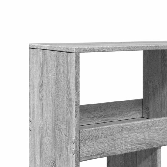 Boekenkast 100x33x125,5 cm bewerkt hout grijs sonoma eikenkleur