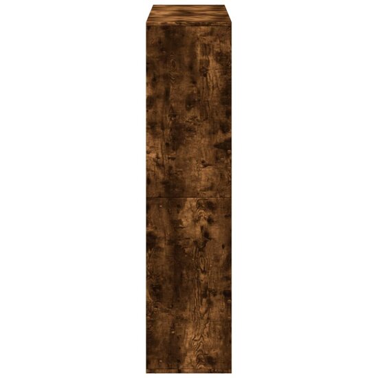 Boekenkast 100x33x135 cm bewerkt hout gerookt eikenkleurig