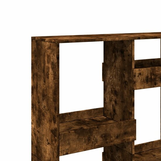 Boekenkast 100x33x135 cm bewerkt hout gerookt eikenkleurig