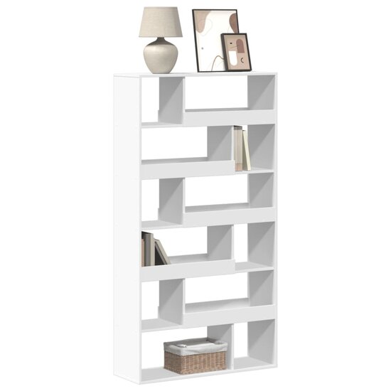 Boekenkast 100x33x187,5 cm bewerkt hout wit