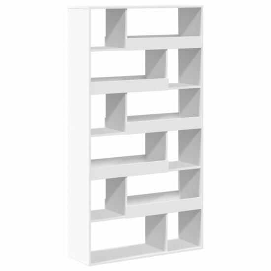 Boekenkast 100x33x187,5 cm bewerkt hout wit