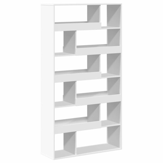 Boekenkast 100x33x187,5 cm bewerkt hout wit