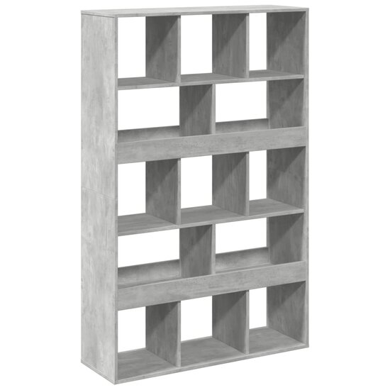 Boekenkast 100x33x156,5 cm bewerkt hout betongrijs