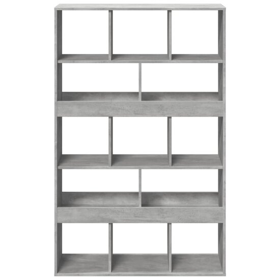 Boekenkast 100x33x156,5 cm bewerkt hout betongrijs
