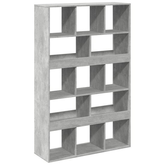 Boekenkast 100x33x156,5 cm bewerkt hout betongrijs