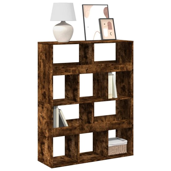 Boekenkast 100X33X125,5 Cm Bewerkt Hout Kleurig 125.5 cm Gerookt eiken