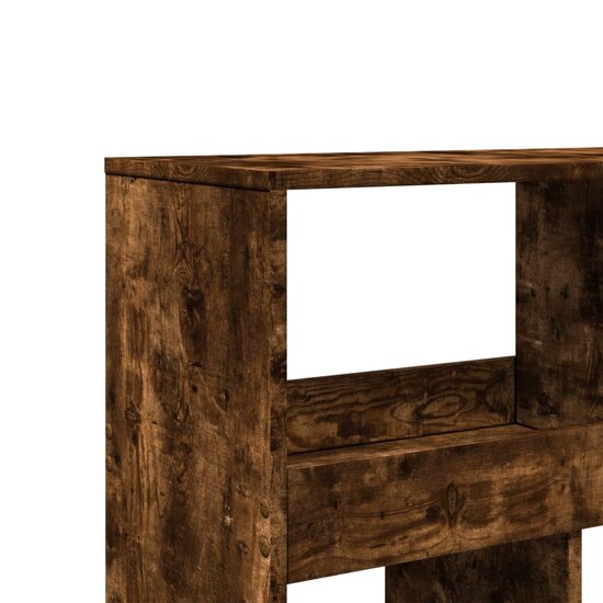 Boekenkast 100X33X125,5 Cm Bewerkt Hout Kleurig 125.5 cm Gerookt eiken