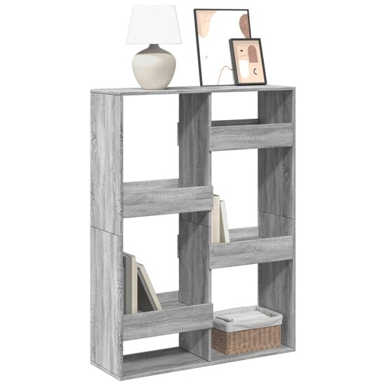 Boekenkast 100X33X Bewerkt Hout Eikenkleurig 135 cm Grijs sonoma