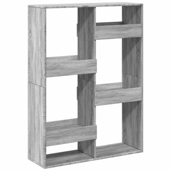 Boekenkast 100X33X Bewerkt Hout Eikenkleurig 135 cm Grijs sonoma