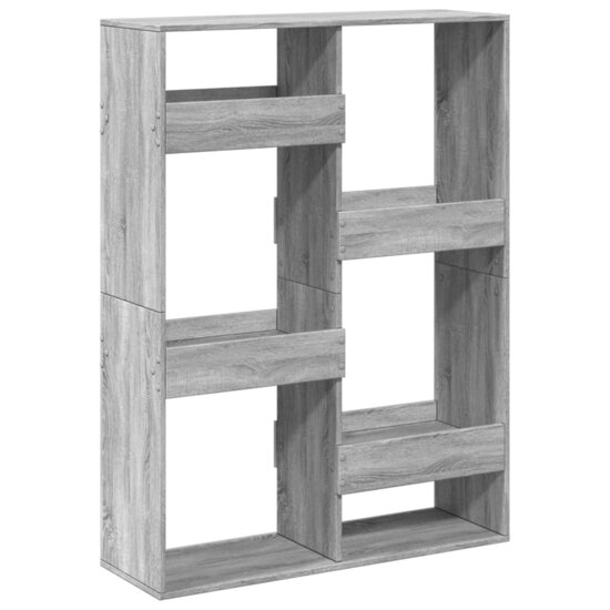 Boekenkast 100X33X Bewerkt Hout Eikenkleurig 135 cm Grijs sonoma