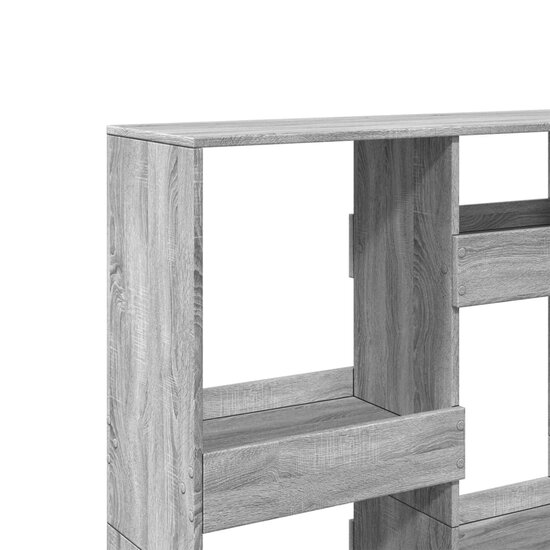 Boekenkast 100X33X Bewerkt Hout Eikenkleurig 135 cm Grijs sonoma