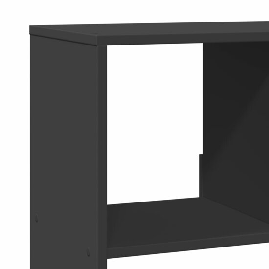 Boekenkast 100X33X187,5 Cm Bewerkt Hout 187.5 cm Zwart
