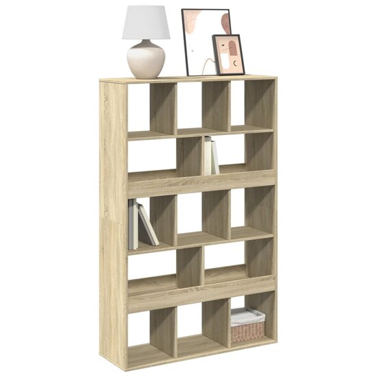 Boekenkast 100X33X156,5 Cm Bewerkt Hout Kleurig 156.5 cm Sonoma eiken