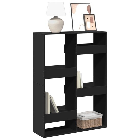 Boekenkast 100X33X Bewerkt Hout 135 cm Zwart