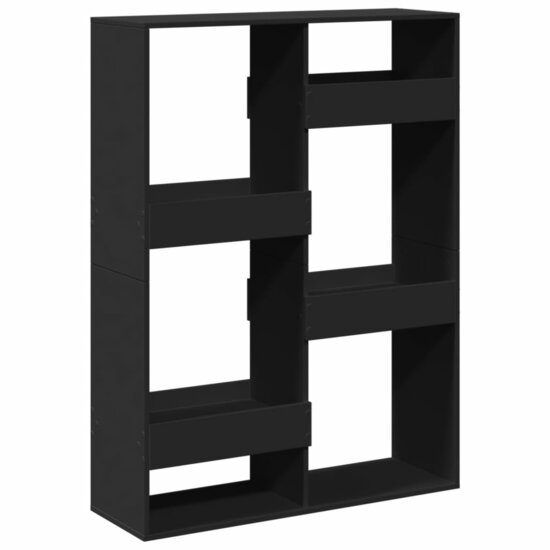 Boekenkast 100X33X Bewerkt Hout 135 cm Zwart