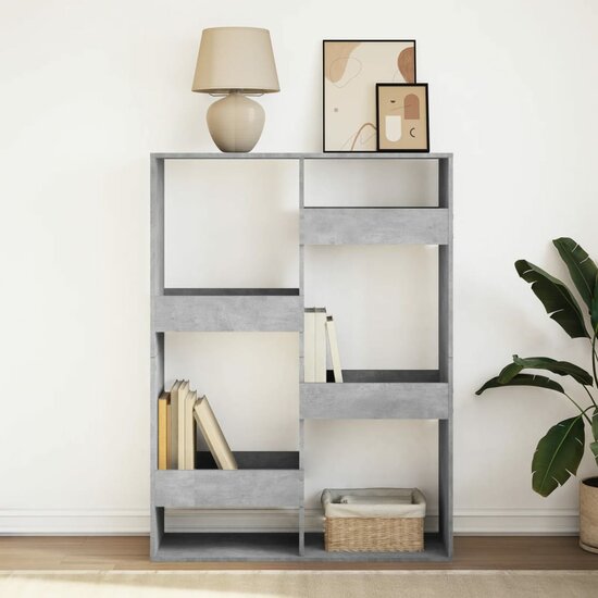 Boekenkast 100X33X Bewerkt Hout 135 cm Betongrijs
