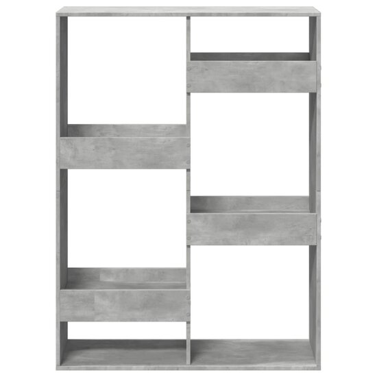 Boekenkast 100X33X Bewerkt Hout 135 cm Betongrijs
