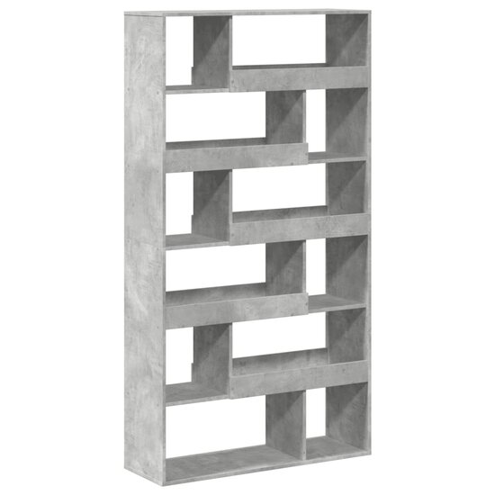 Boekenkast 100X33X187,5 Cm Bewerkt Hout 187.5 cm Betongrijs