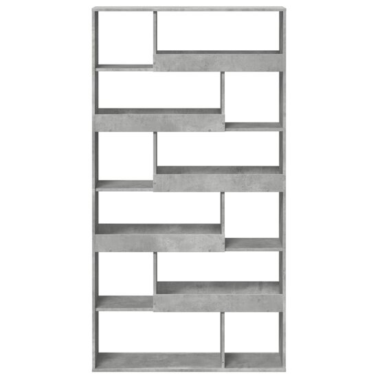 Boekenkast 100X33X187,5 Cm Bewerkt Hout 187.5 cm Betongrijs