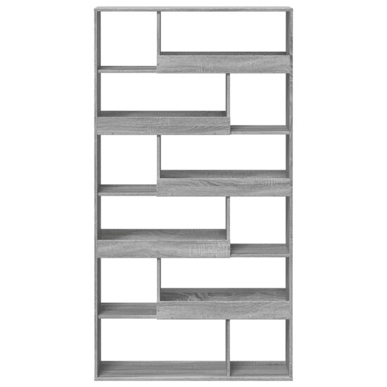 Boekenkast 100X33X187,5 Cm Bewerkt Hout Eikenkleur 187.5 cm Grijs sonoma