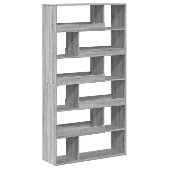 Boekenkast 100X33X187,5 Cm Bewerkt Hout Eikenkleur 187.5 cm Grijs sonoma