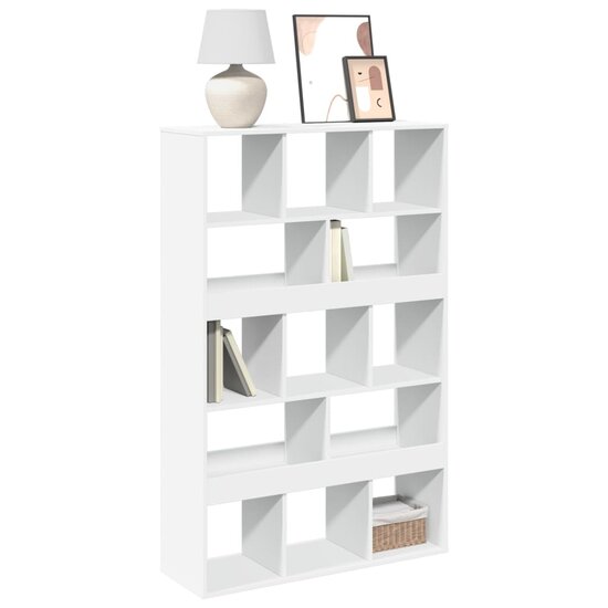 Boekenkast 100X33X156,5 Cm Bewerkt Hout 156.5 cm Wit