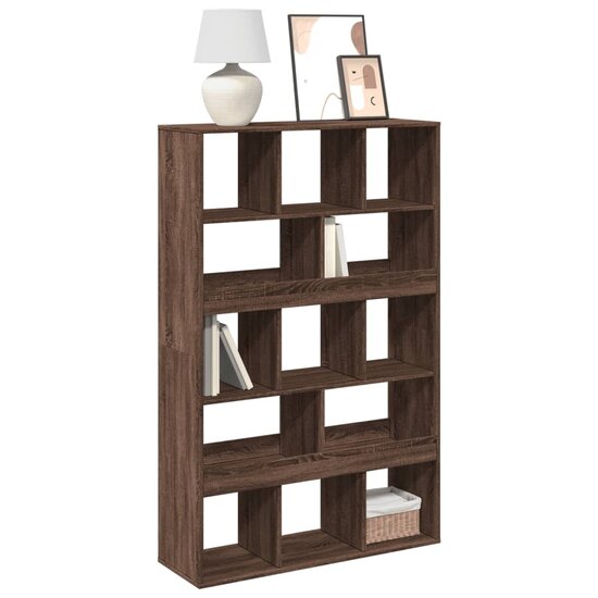 Boekenkast 100X33X156,5 Cm Bewerkt Hout Ig 156.5 cm bruin eikenkleur