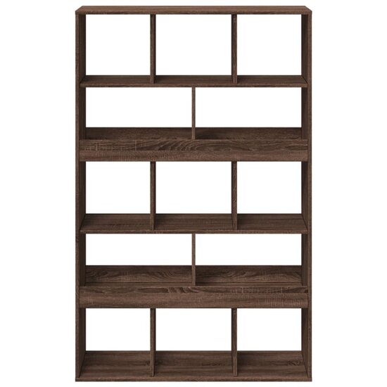 Boekenkast 100X33X156,5 Cm Bewerkt Hout Ig 156.5 cm bruin eikenkleur