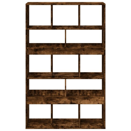 Boekenkast 100X33X156,5 Cm Bewerkt Hout Kleurig 156.5 cm Gerookt eiken