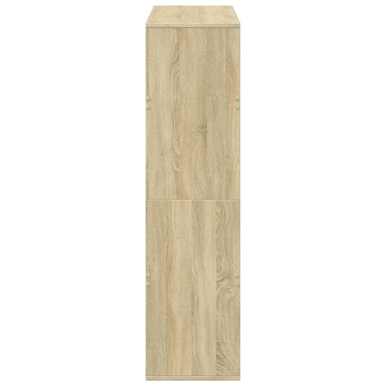 Boekenkast 100X33X125,5 Cm Bewerkt Hout Kleurig 125.5 cm Sonoma eiken