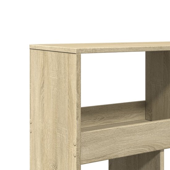 Boekenkast 100X33X125,5 Cm Bewerkt Hout Kleurig 125.5 cm Sonoma eiken