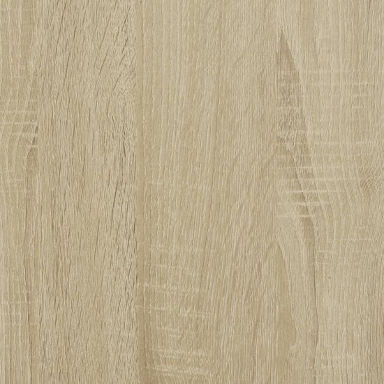 Boekenkast 100X33X125,5 Cm Bewerkt Hout Kleurig 125.5 cm Sonoma eiken