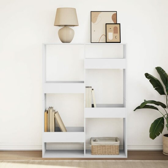 Boekenkast 100X33X Bewerkt Hout 135 cm Wit