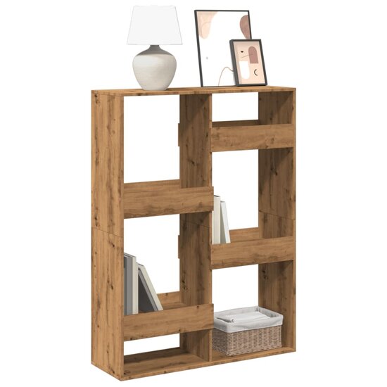 Boekenkast 100X33X Bewerkt Hout Artisanaal Eikenkleur 135 cm artisanaal eikenkleurig