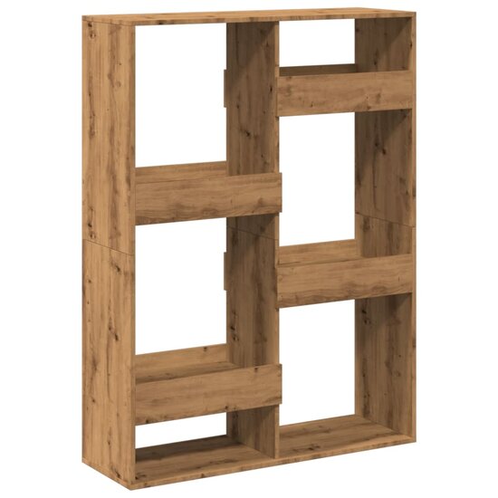 Boekenkast 100X33X Bewerkt Hout Artisanaal Eikenkleur 135 cm artisanaal eikenkleurig