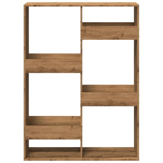 Boekenkast 100X33X Bewerkt Hout Artisanaal Eikenkleur 135 cm artisanaal eikenkleurig